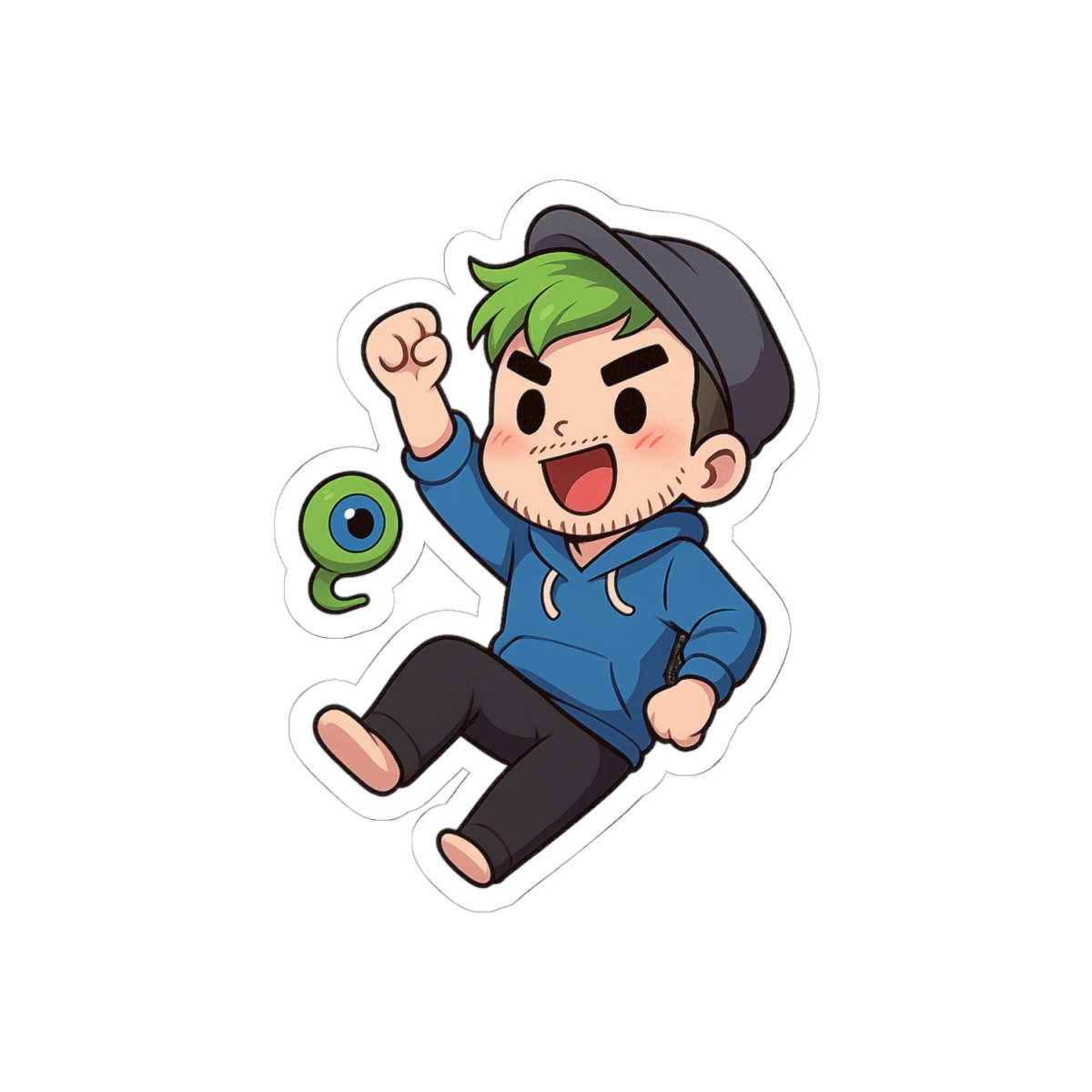 Jacksepticeye Bold Portrait Sticker | Vibrant Fan Vinyl Decal - alternate angle 1, merchandise