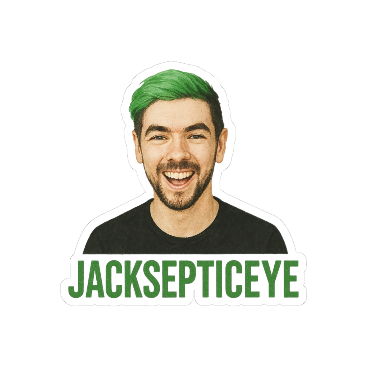 Jacksepticeye Portrait Sticker | Bold Fan Vinyl Decal - alternate angle 1, merchandise