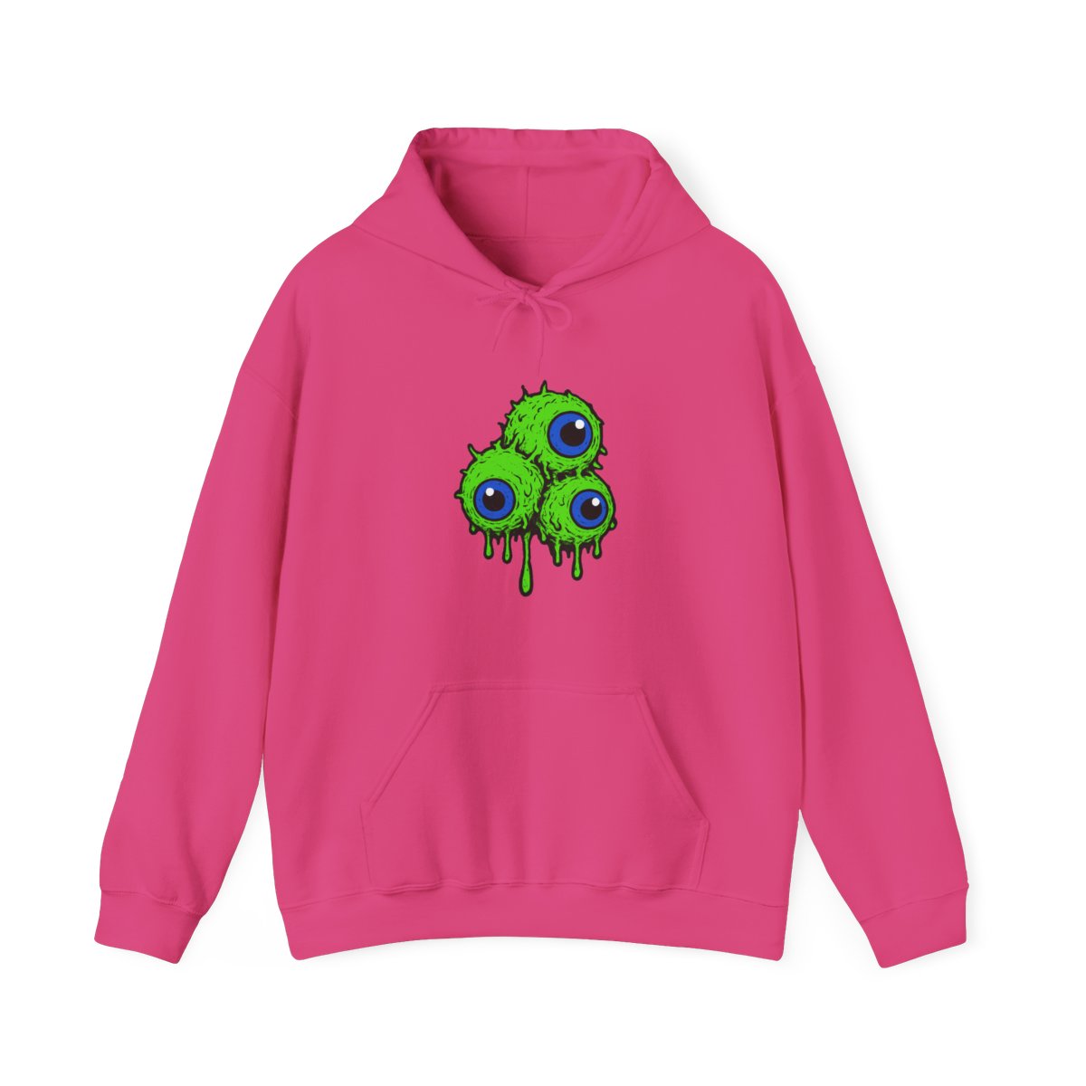 Eerie Dripping Septic Eyes Horror Graphic Hoodie - alternate angle 4, merchandise