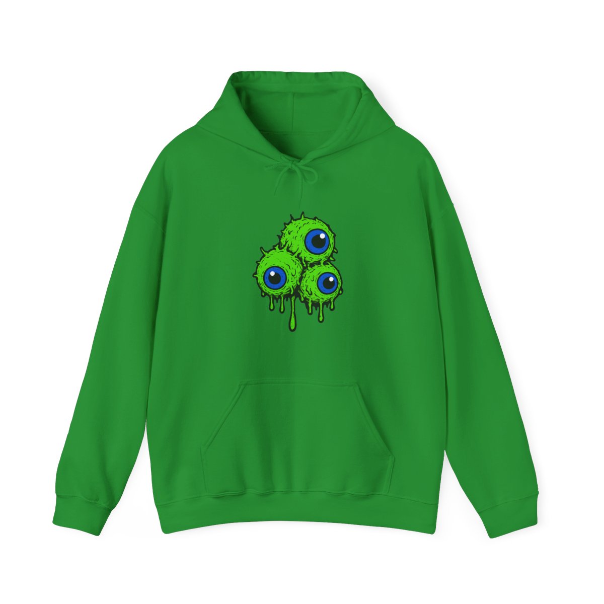 Eerie Dripping Septic Eyes Horror Graphic Hoodie - alternate angle 2, merchandise