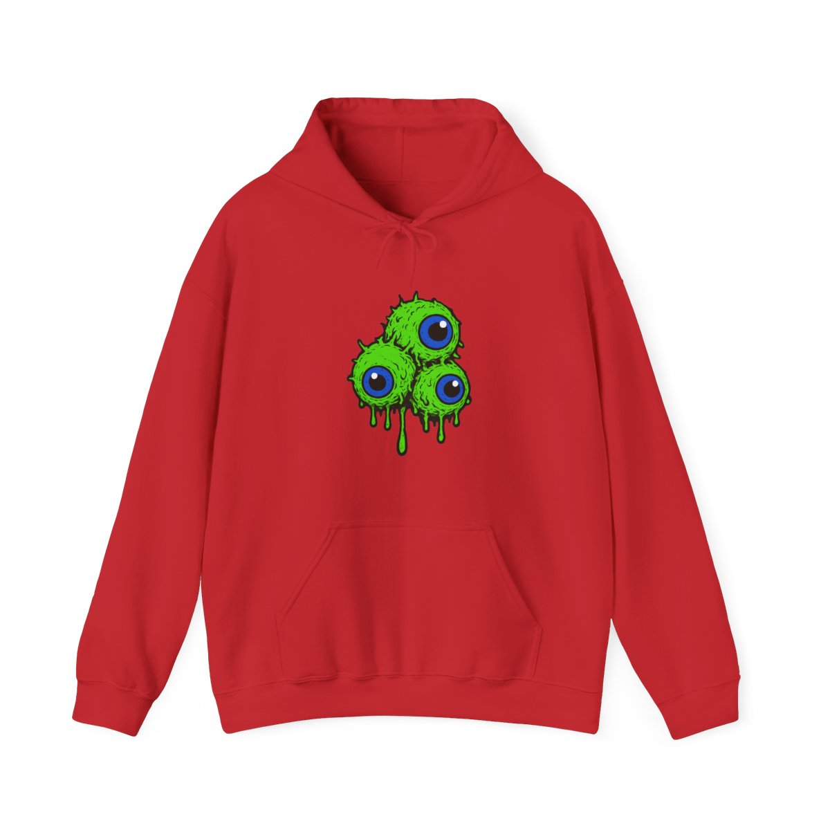 Eerie Dripping Septic Eyes Horror Graphic Hoodie - alternate angle 5, merchandise