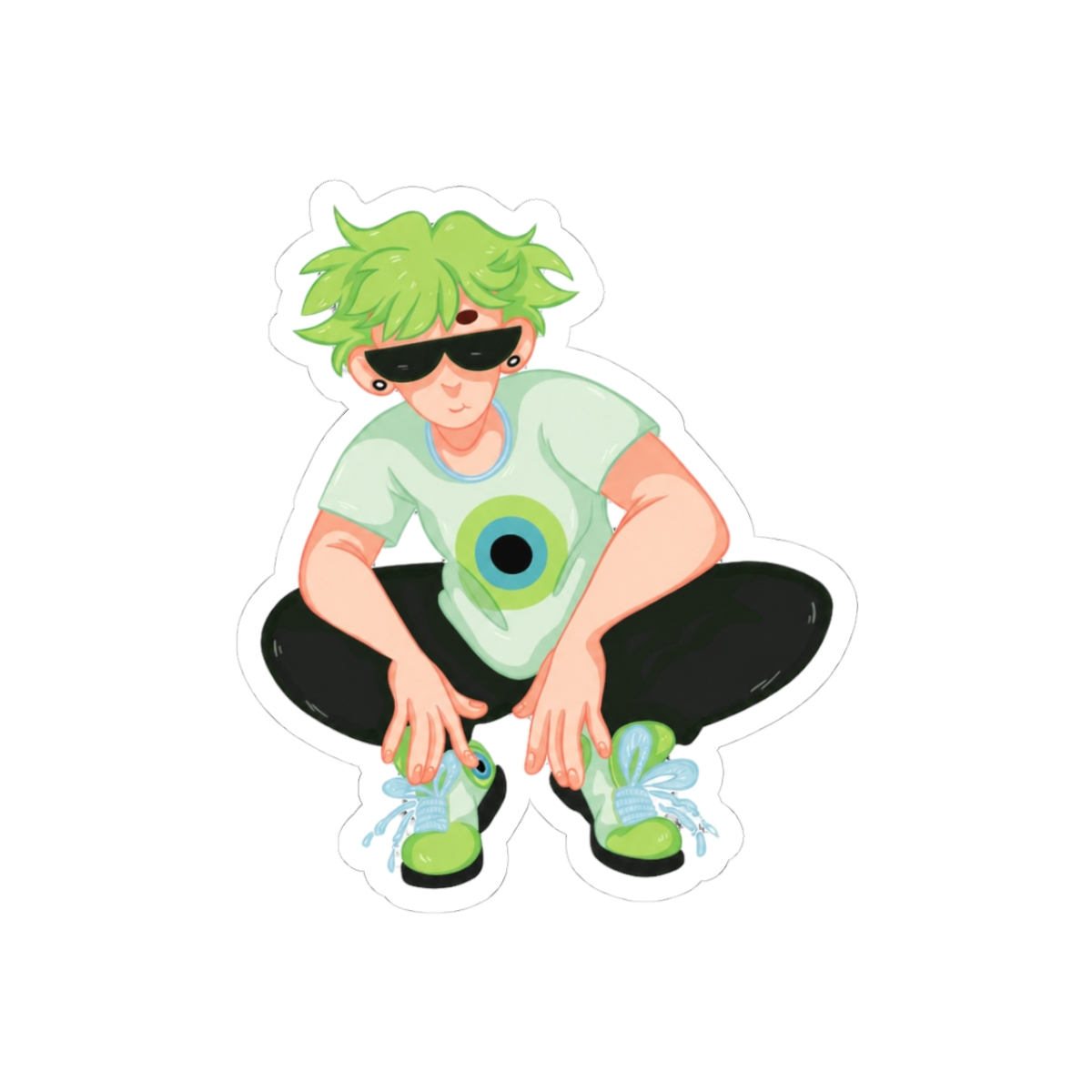 Jacksepticeye Green Hair - Official Stickers merchandise
