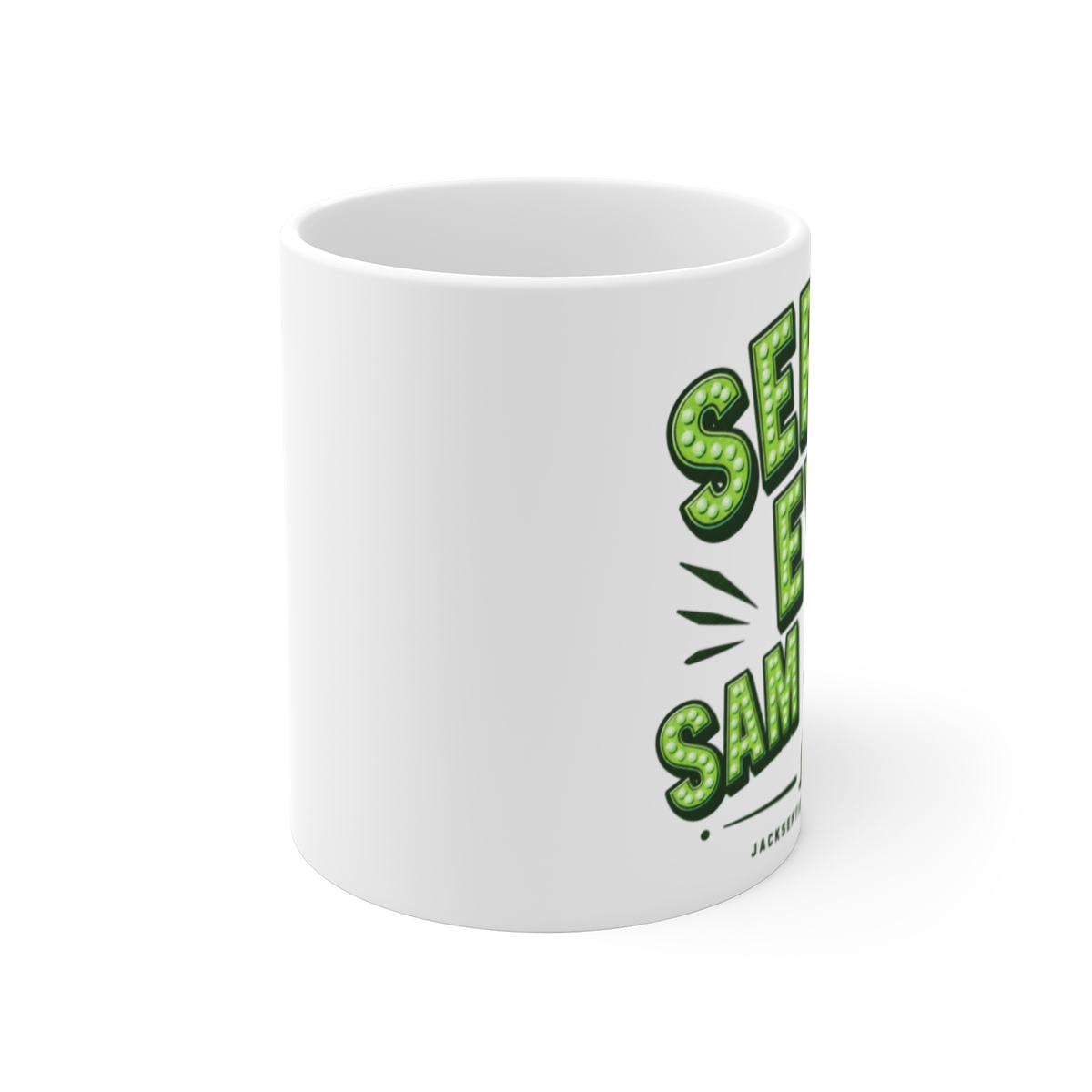 Jacksepticeye "Septic Eye Sam Squad" White Mug - alternate angle 1, merchandise