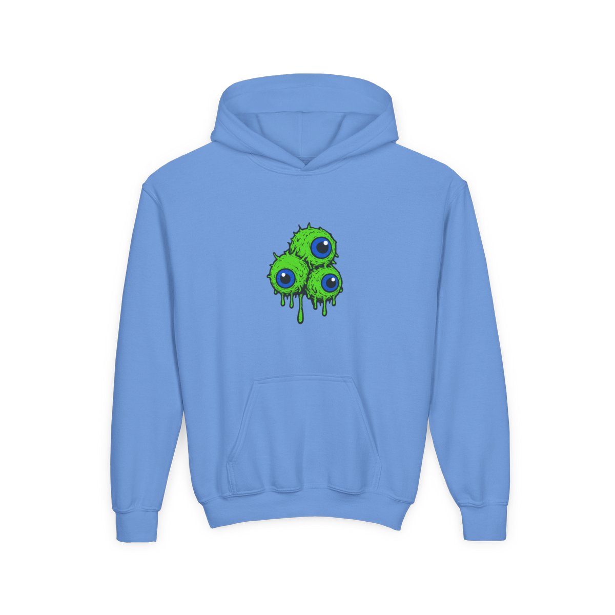 Eerie Dripping Septic Eyes Horror Graphic Kids Hoodie - alternate angle 4, merchandise