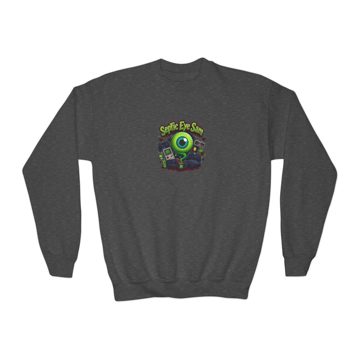 Jacksepticeye "Septic Eye Sam" Kids Crewneck - alternate angle 3, merchandise