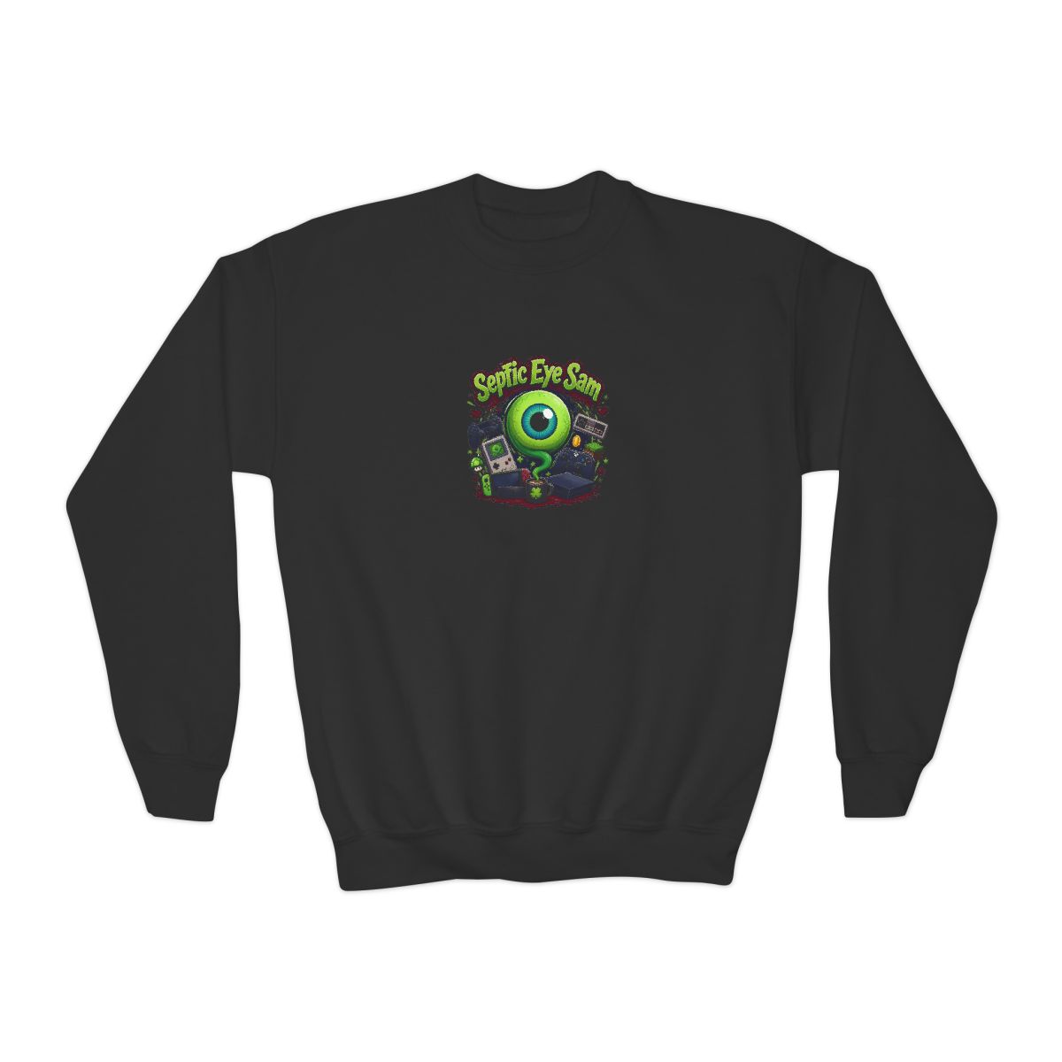 Jacksepticeye "Septic Eye Sam" Kids Crewneck - alternate angle 2, merchandise