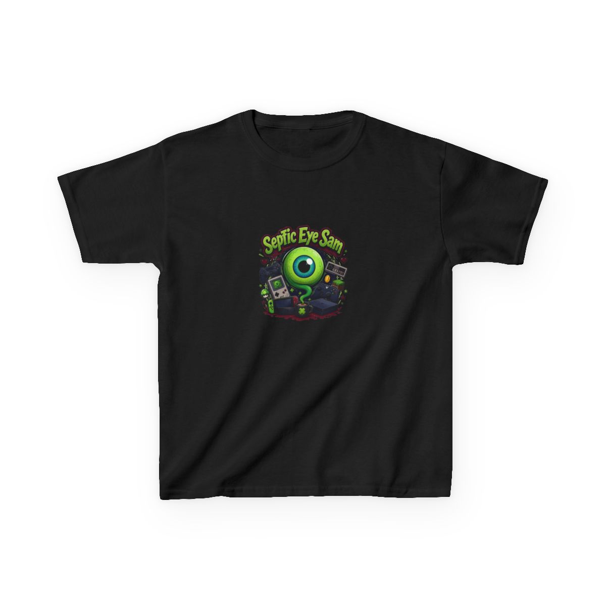 Jacksepticeye "Septic Eye Sam" Unisex Kids Tee - alternate angle 2, merchandise